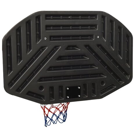 Basketbalbord 109x71x3 cm polyetheen zwart