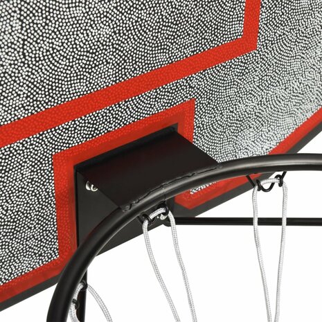 Basketbalbord 90x60x2 cm polyetheen zwart