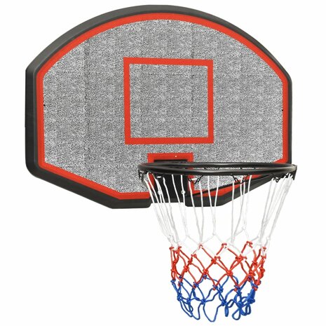 Basketbalbord 71x45x2 cm polyetheen zwart