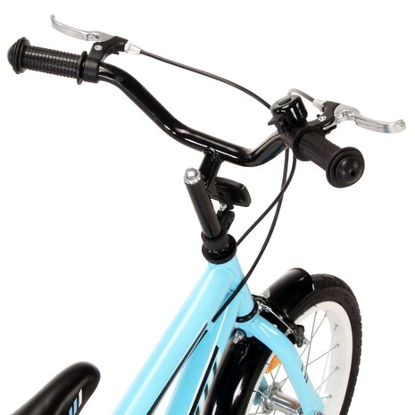 Kinderfiets 12 inch zwart en blauw