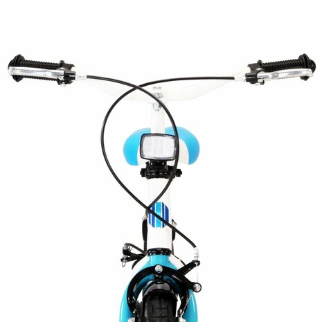 Kinderfiets 18 inch blauw en wit