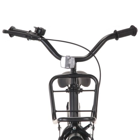 Kinderfiets met voordrager 20 inch zwart en oranje
