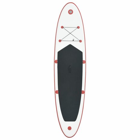 Stand Up Paddleboardset opblaasbaar rood en wit