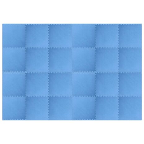 Vloermatten 24 st 8,64 ㎡ EVA-schuim blauw