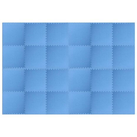 Vloermatten 24 st 8,64 ㎡ EVA-schuim blauw