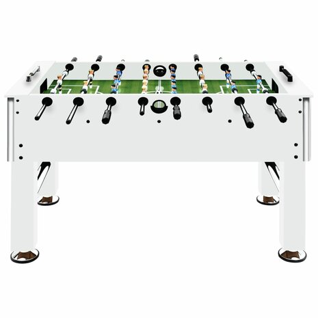 Voetbaltafel 60 kg 140x74,5x87,5 cm staal wit