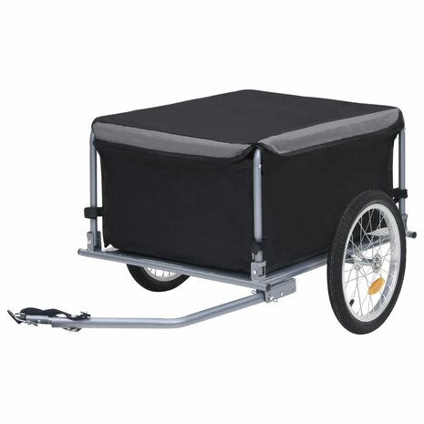 Fietskar 65 kg zwart en grijs