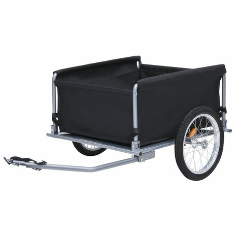 Fietskar 65 kg zwart en grijs