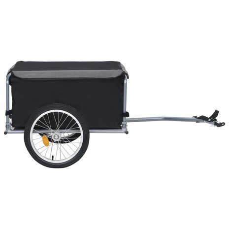 Fietskar 65 kg zwart en grijs