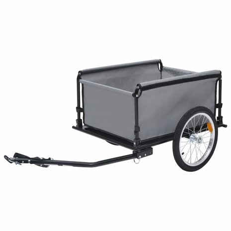 Fietskar 65 kg grijs en oranje