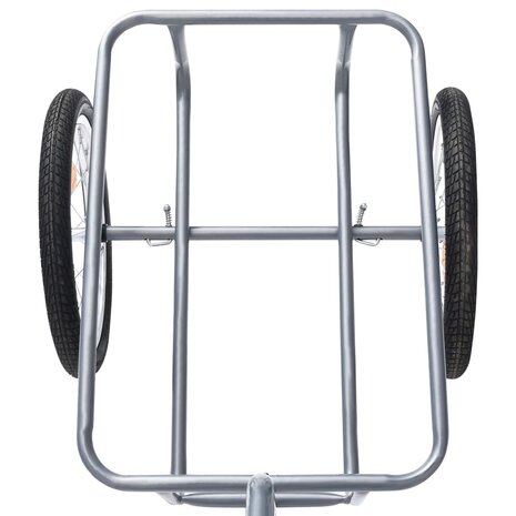 Fietskar met inklapbare transportbox 50 L 150 kg grijs