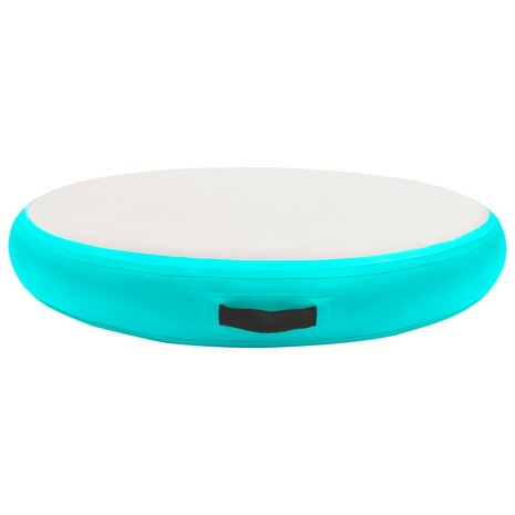 Gymnastiekmat met pomp opblaasbaar 100x100x20 cm PVC groen