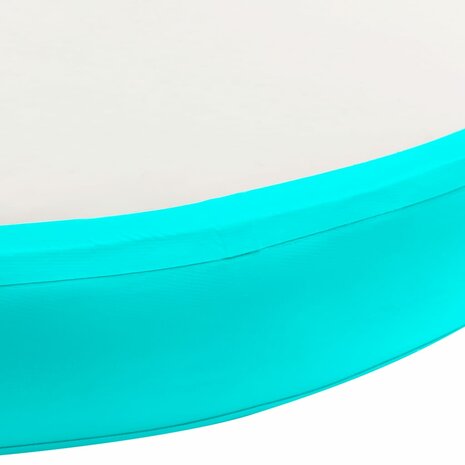 Gymnastiekmat met pomp opblaasbaar 100x100x20 cm PVC groen