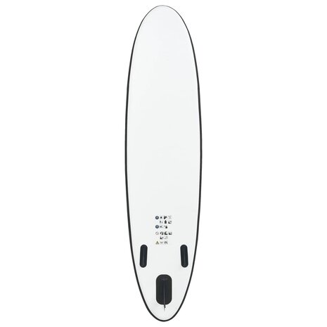 Stand Up Paddleboardset opblaasbaar zwart en wit