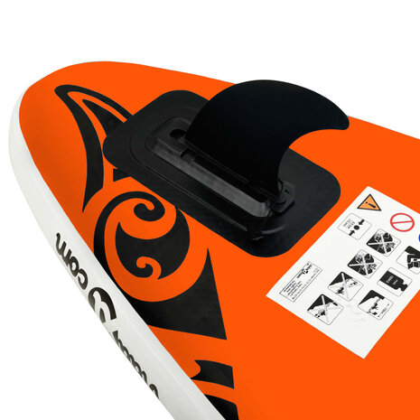 Stand Up Paddleboardset opblaasbaar 320x76x15 cm oranje