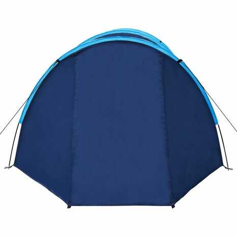 Tent 4-persoons marineblauw en lichtblauw