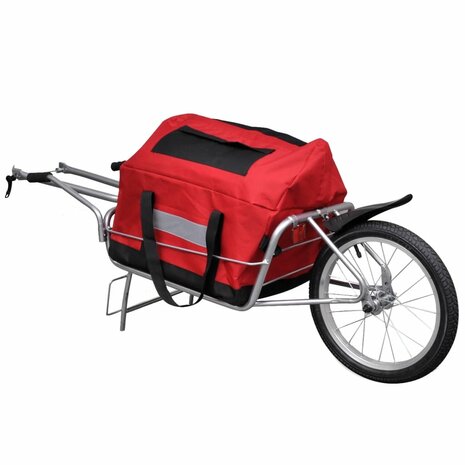 Fietskar voor vracht met wiel en opbergzak