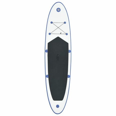 Stand Up Paddleboardset opblaasbaar blauw en wit