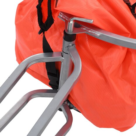 Fietskar met tas oranje en zwart