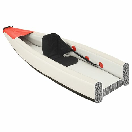 Kajak opblaasbaar 375x72x31 cm polyester rood
