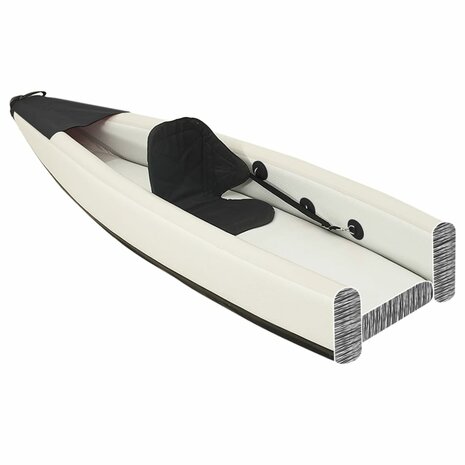 Kajak opblaasbaar 375x72x31 cm polyester zwart
