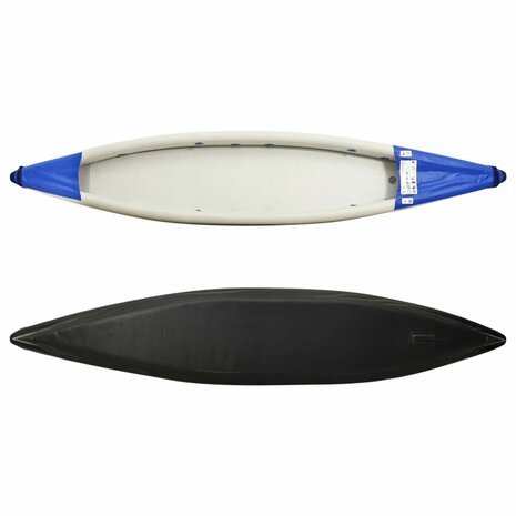 Kajak opblaasbaar 424x81x31 cm polyester blauw