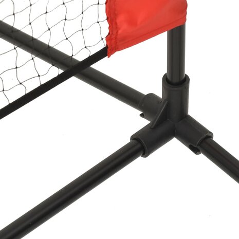 Tennisnet 300x100x87 cm polyester zwart en rood