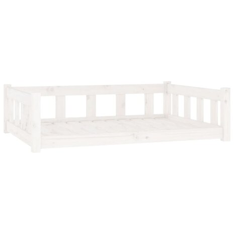 Hondenmand 105,5x75,5x28 cm massief grenenhout wit