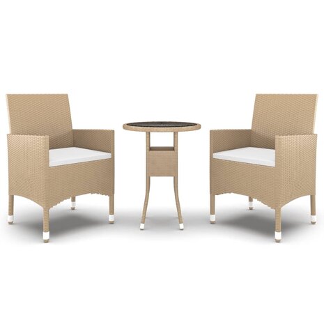 3-delige Tuinset poly rattan beige 8720286203071 2