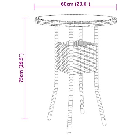 3-delige Tuinset poly rattan beige 8720286203071 7