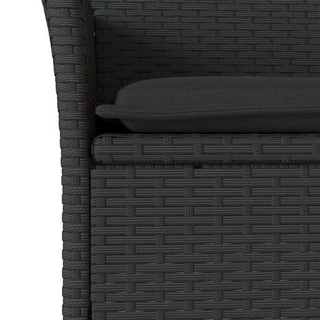 3-delige Tuinset met kussens poly rattan en glas zwart 8721102491078 5