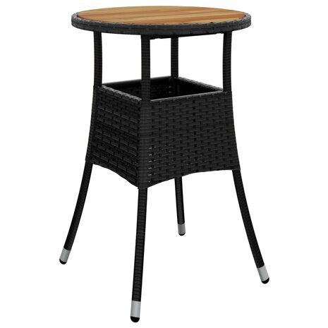 3-delige Tuinset met kussens poly rattan en acaciahout zwart 8721102492198 4