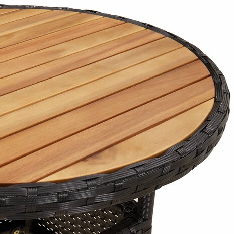 3-delige Tuinset met kussens poly rattan en acaciahout zwart 8721102492198 6
