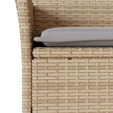 3-delige Tuinset met kussens poly rattan en glas beige 8721102491139 5