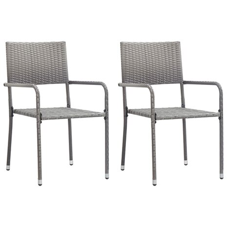 3-delige Tuinset poly rattan antracietkleurig en grijs 8720286225776 3