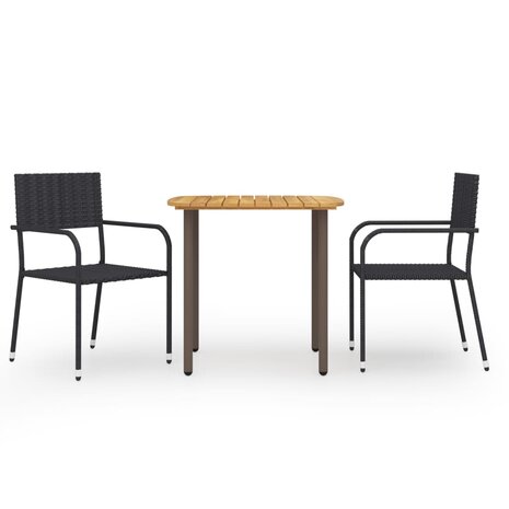 3-delige Tuinset poly rattan zwart 8720286413821 1