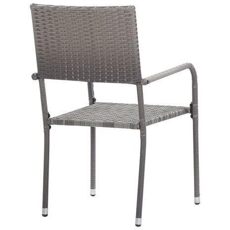 3-delige Tuinset poly rattan grijs 8720286413838 5