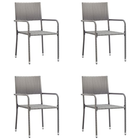 5-delige Tuinset poly rattan antracietkleurig en grijs 8720286225813 3