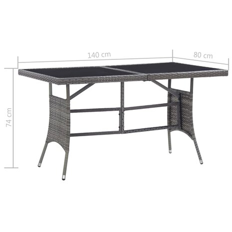 5-delige Tuinset poly rattan antracietkleurig en grijs 8720286225813 10
