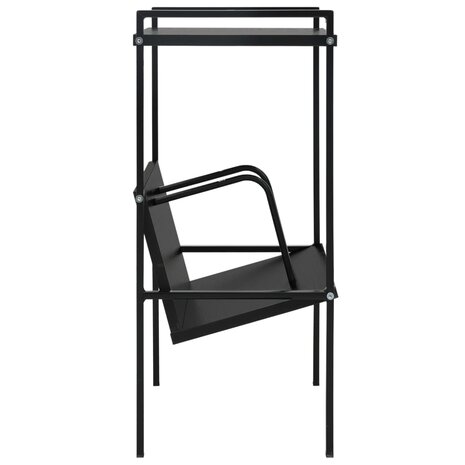 Boekenkast met 2 schappen 52x28x59 cm bewerkt hout zwart 8719883890661 4