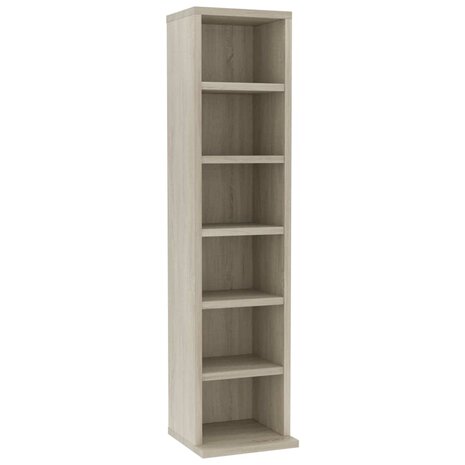 Cd-kast 21x20x88 cm bewerkt hout sonoma eikenkleurig 8719883675152 2