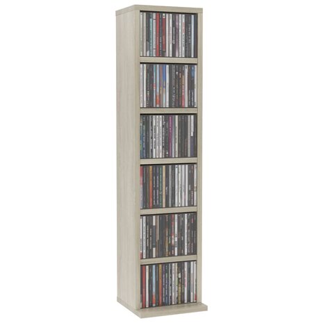 Cd-kast 21x20x88 cm bewerkt hout sonoma eikenkleurig 8719883675152 3