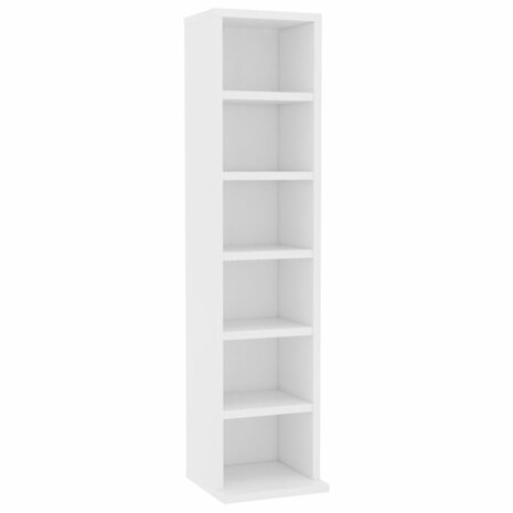 Cd-kast 21x20x88 cm bewerkt hout wit 8719883675121 2