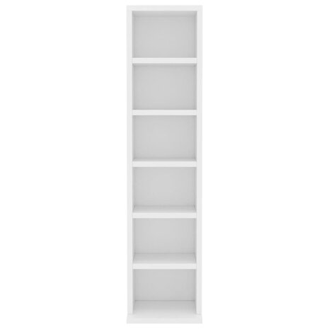 Cd-kast 21x20x88 cm bewerkt hout wit 8719883675121 4