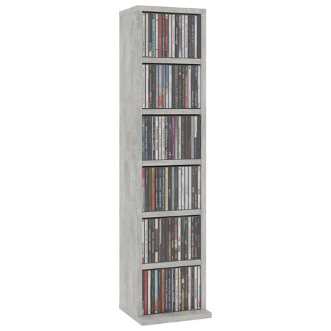 Cd-kast 21x20x88 cm bewerkt hout betongrijs 8719883675169 3