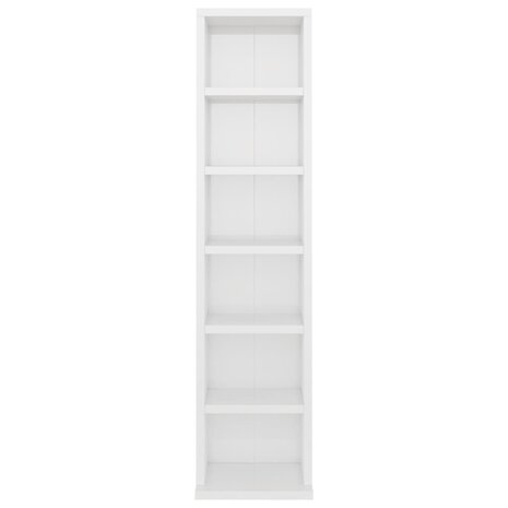 Cd-kast 21x20x88 cm bewerkt hout hoogglans wit 8719883675183 4