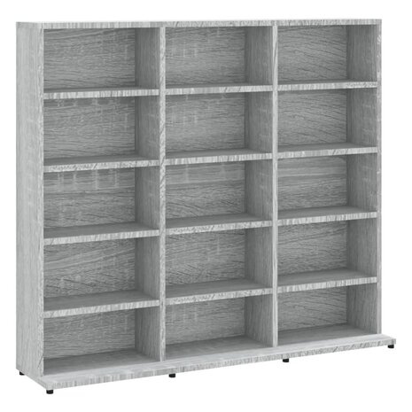 Cd-kast 102x23x89,5 cm bewerkt hout grijs sonoma eikenkleurig 8720286976685 2