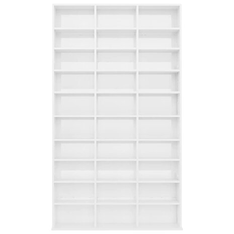 Cd-kast 102x16x177,5 cm bewerkt hout hoogglans wit 8719883914862 4