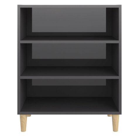 Dressoir 57x35x70 cm bewerkt hout hoogglans grijs 8720286358665 4