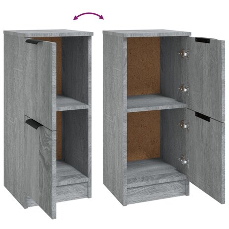 Dressoir 30x30x70 cm bewerkt hout grijs sonoma eikenkleurig 8720287084150 8